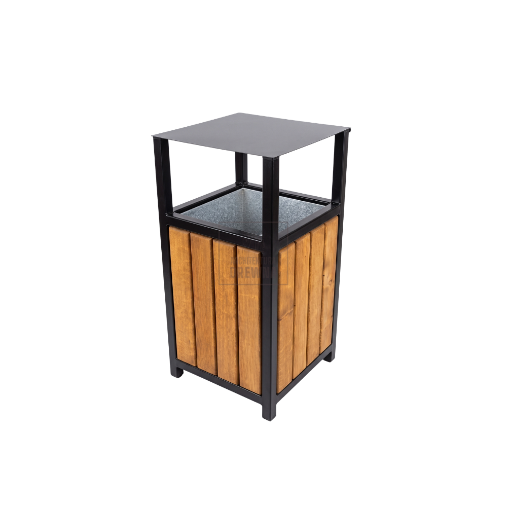 copy of Drewniany miejski kosz 45l
